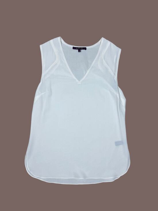 Rachel Roy Tops - Rachel Roy 100% Silk Cream White Sleeveless Tank Blouse Size XS